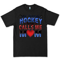 Black my favorite hockey player calls me mom Premium Tee - Zillion Design Studio