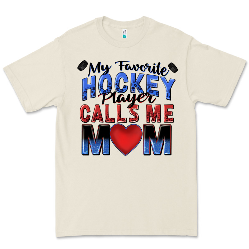 My Favorite Hockey Player Calls Me Mom Premium Tee by Zillion Design Studio | Teevron