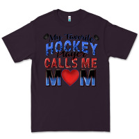 Plum my favorite hockey player calls me mom Premium Tee - Zillion Design Studio