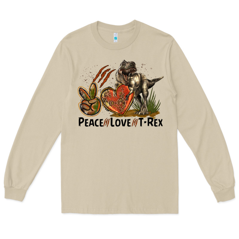 Western Peace Love T-rex Long Sleeve Tee by LillyAllenDesigns | Teevron