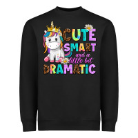 Black cute smart and a little bit dramatic unicorn Heavyweight Sweatshirt - AdoDesignShop