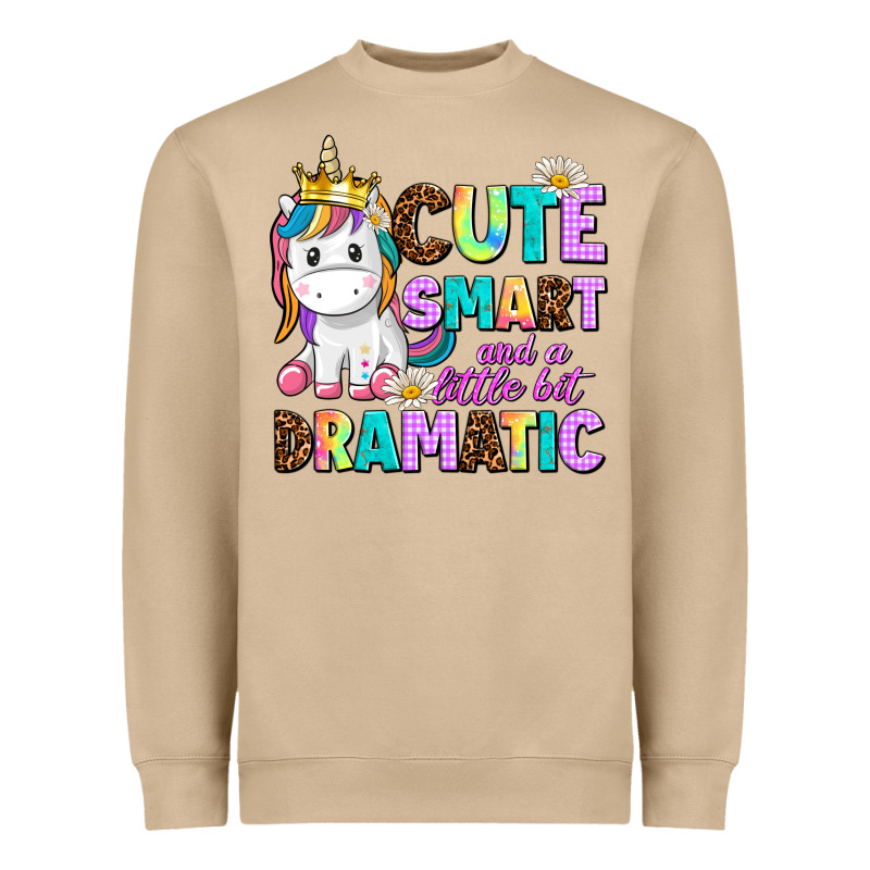 Cute Smart And A Little Bit Dramatic Unicorn Heavyweight Sweatshirt by AdoDesignShop | Teevron