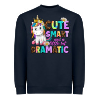 Navy cute smart and a little bit dramatic unicorn Heavyweight Sweatshirt - AdoDesignShop