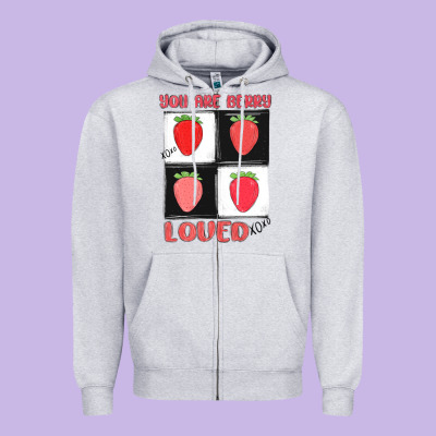You Are Berry Loved Zipper Hoodie Designed By Maliassmallbusiness
