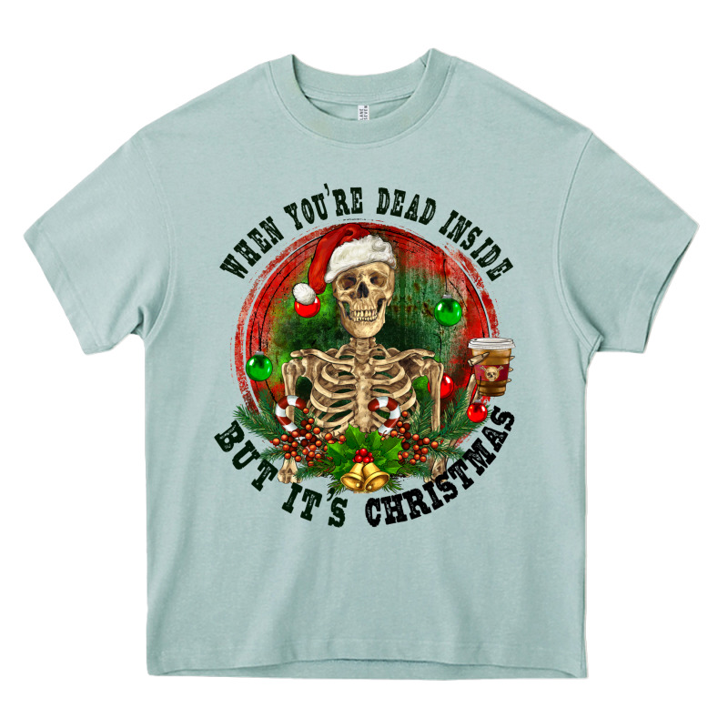 When You're Dead Inside But It's Christmas Heavy Core Tee by RanaPortraitStore | Teevron