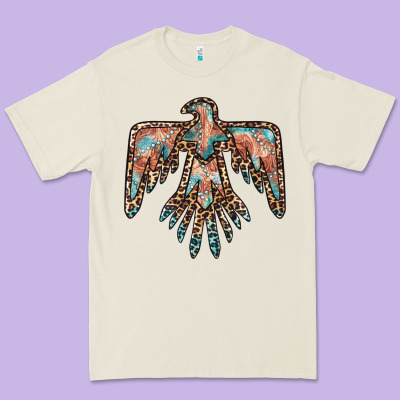 Thunderbird Leopard Leather Premium Tee Designed By Barkaloodesign