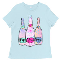 Baby Blue pop clink fizz champagne bubbly Ladies Tee - MaliasSmallBusiness