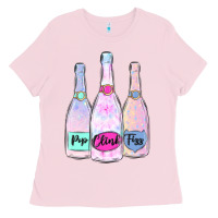 Bubblegum Pink pop clink fizz champagne bubbly Ladies Tee - MaliasSmallBusiness