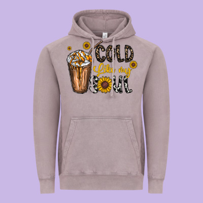 Cold Like My Soul Vintage Hoodie Designed By Cowhidedigitalart
