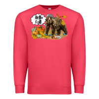 Cardinal Hello Fall Brown Bear Premium Sweatshirt - LillyAllenDesigns
