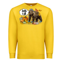 Lemon Hello Fall Brown Bear Premium Sweatshirt - LillyAllenDesigns