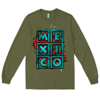 Army Green mexico with roses Long Sleeve Tee - Jasminsmagicworld