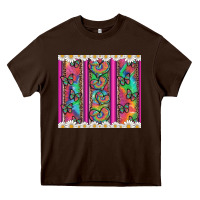 Chocolate Brown tie dye hearts and butterfly with flowers Heavy Core Tee - Artiststas