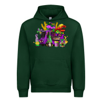 Forest Green mardi gras gnome truck Urban Hoodie - CowGirlArtShop