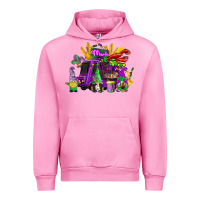 Fuchsia Pink mardi gras gnome truck Urban Hoodie - CowGirlArtShop