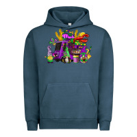 Pigment Midnight Navy mardi gras gnome truck Urban Hoodie - CowGirlArtShop