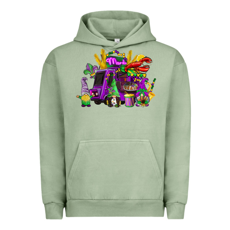 Mardi Gras Gnome Truck Urban Hoodie by CowGirlArtShop | Teevron