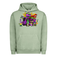 Pigment Oil Green mardi gras gnome truck Urban Hoodie - CowGirlArtShop