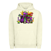 Pigment Pistachio mardi gras gnome truck Urban Hoodie - CowGirlArtShop