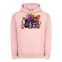 Pigment Salmon mardi gras gnome truck Urban Hoodie - CowGirlArtShop