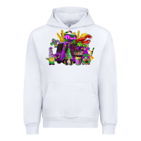 White mardi gras gnome truck Urban Hoodie - CowGirlArtShop
