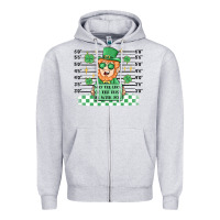Heather Grey may the luck of the irish be with you Zipper Hoodie - MaliasSmallBusiness
