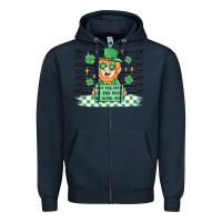 Navy may the luck of the irish be with you Zipper Hoodie - MaliasSmallBusiness