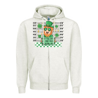 Oatmeal Heather may the luck of the irish be with you Zipper Hoodie - MaliasSmallBusiness