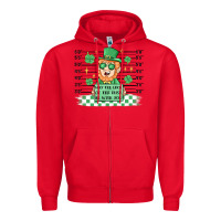 Red may the luck of the irish be with you Zipper Hoodie - MaliasSmallBusiness