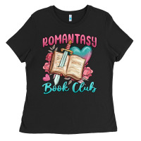 Black romantasy book club Ladies Tee - MaliasSmallBusiness