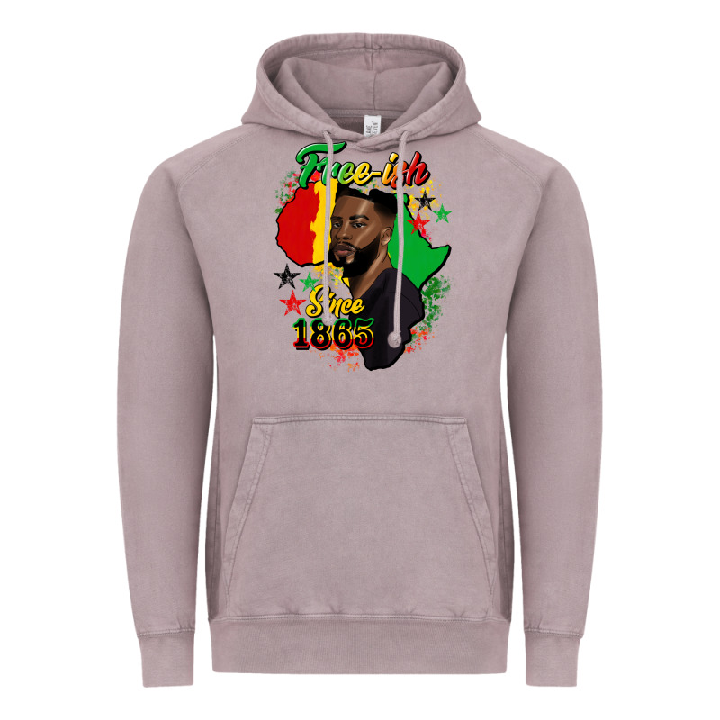 Free Ish Since 1865 Black Man Vintage Hoodie by HRA Design Shop | Teevron