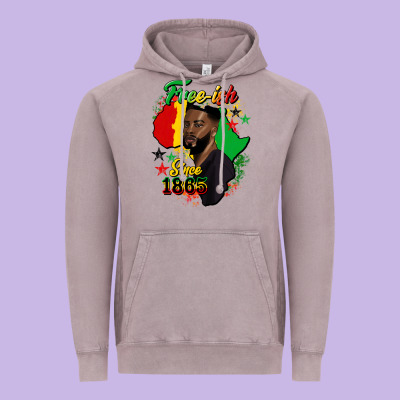 Free Ish Since 1865 Black Man Vintage Hoodie Designed By Hra Design Shop