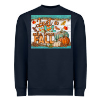 Navy Just A Girl Who Loves Fall Mousepad Heavyweight Sweatshirt - BundleAndBundleShop