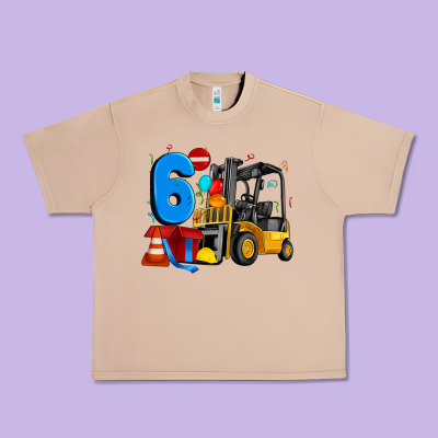 Forklift Birthday Six Urban Heavy Tee Designed By Artiststas