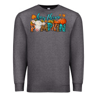 Charcoal Heather Western Hey There Pumpkin Premium Sweatshirt - LillyAllenDesigns