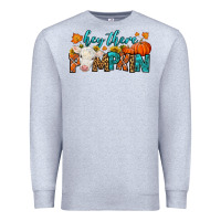 Heather Grey Western Hey There Pumpkin Premium Sweatshirt - LillyAllenDesigns