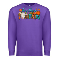 Purple Western Hey There Pumpkin Premium Sweatshirt - LillyAllenDesigns
