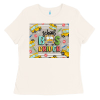 Bone school bus driver Ladies Tee - MaliasSmallBusiness