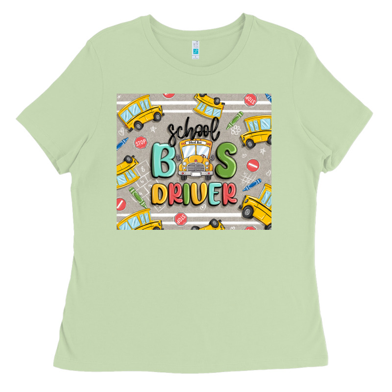 School Bus Driver Ladies Tee by MaliasSmallBusiness | Teevron