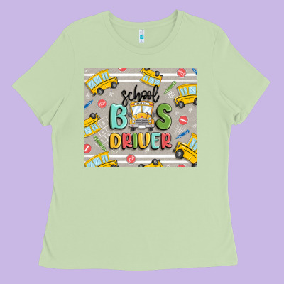 Ladies Tee school bus driver