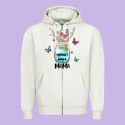 Mama Preview Costom Name Zipper Hoodie Designed By Maliassmallbusiness
