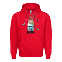 Red mama preview costom name Zipper Hoodie - MaliasSmallBusiness