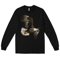 Black White Headed Eagle Long Sleeve Tee - LillyAllenDesigns