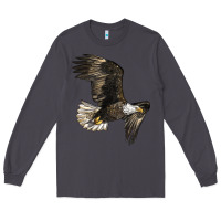 Smoke White Headed Eagle Long Sleeve Tee - LillyAllenDesigns