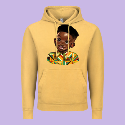Black Boy Vintage Hoodie Designed By Hra Design Shop