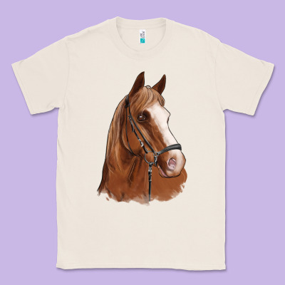 Horse Portrait Classic Tee Designed By Artiststas