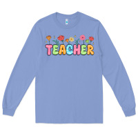 Colony Blue custom teacher flowers Long Sleeve Tee - JahusDesignShop