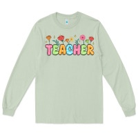 Matcha custom teacher flowers Long Sleeve Tee - JahusDesignShop