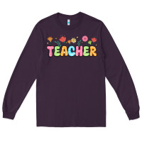 Plum custom teacher flowers Long Sleeve Tee - JahusDesignShop