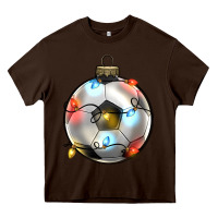 Chocolate Brown christmas  soccer Heavy Core Tee - Zillion Design Studio